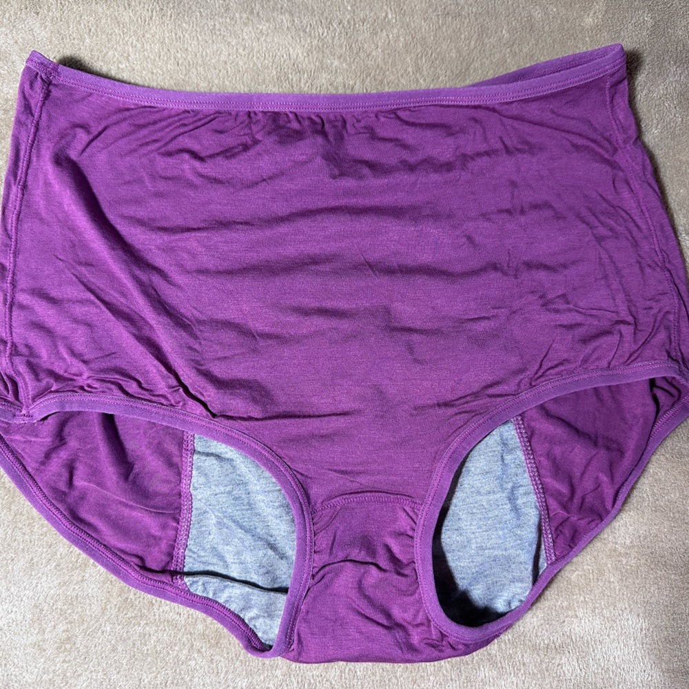 Purple plus size Menstrual panties High waist Modal period underwear
